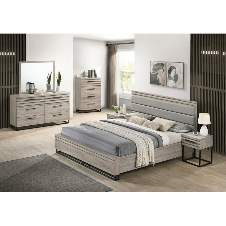 Roundhill Furniture Alvear King Size 6-Piece Bedroom Set