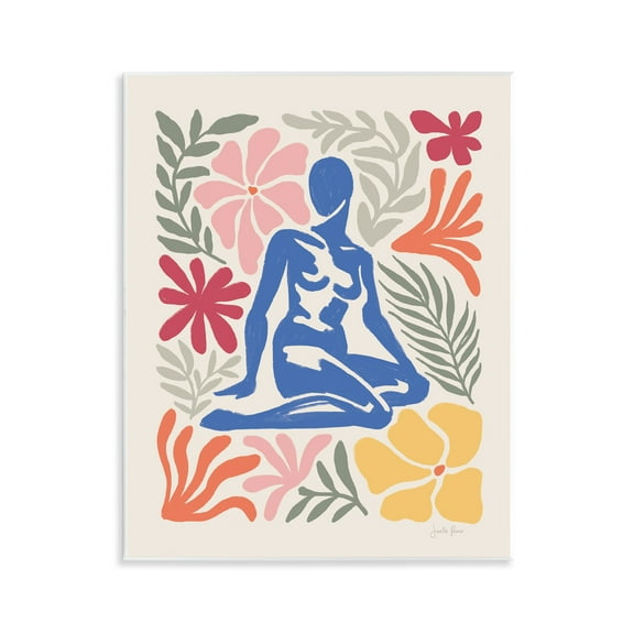 Stupell Industries Abstract Garden & Woman Novelty Painting Unframed Art Print Wall Art, 11 x 14