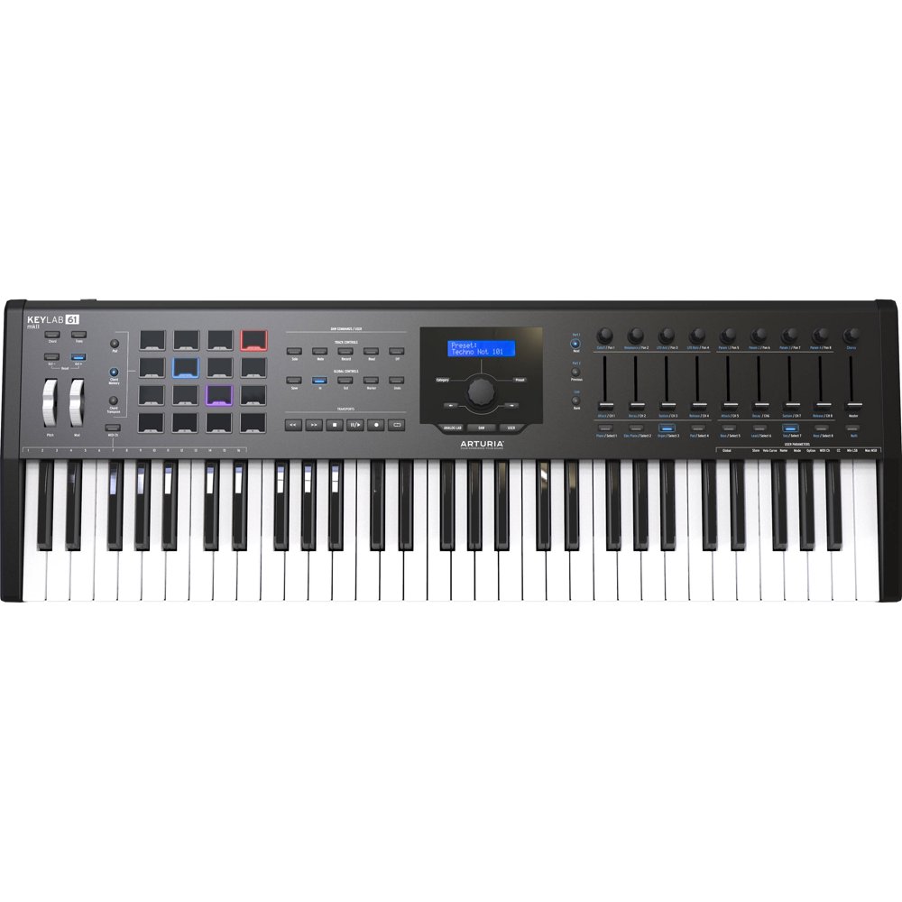Arturia KeyLab mkII 61 Keyboard Controller Black featuring 61note