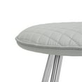 thumbnail image 6 of SAFAVIEH Brinley 30"H Mid Century Modern Stool, Light Grey/Silver, 6 of 7