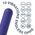thumbnail image 5 of plusOne Grooved Vibrating Bullet 2.0 Soft Touch Massager, 10 Vibration Settings, Waterproof, 5 of 15