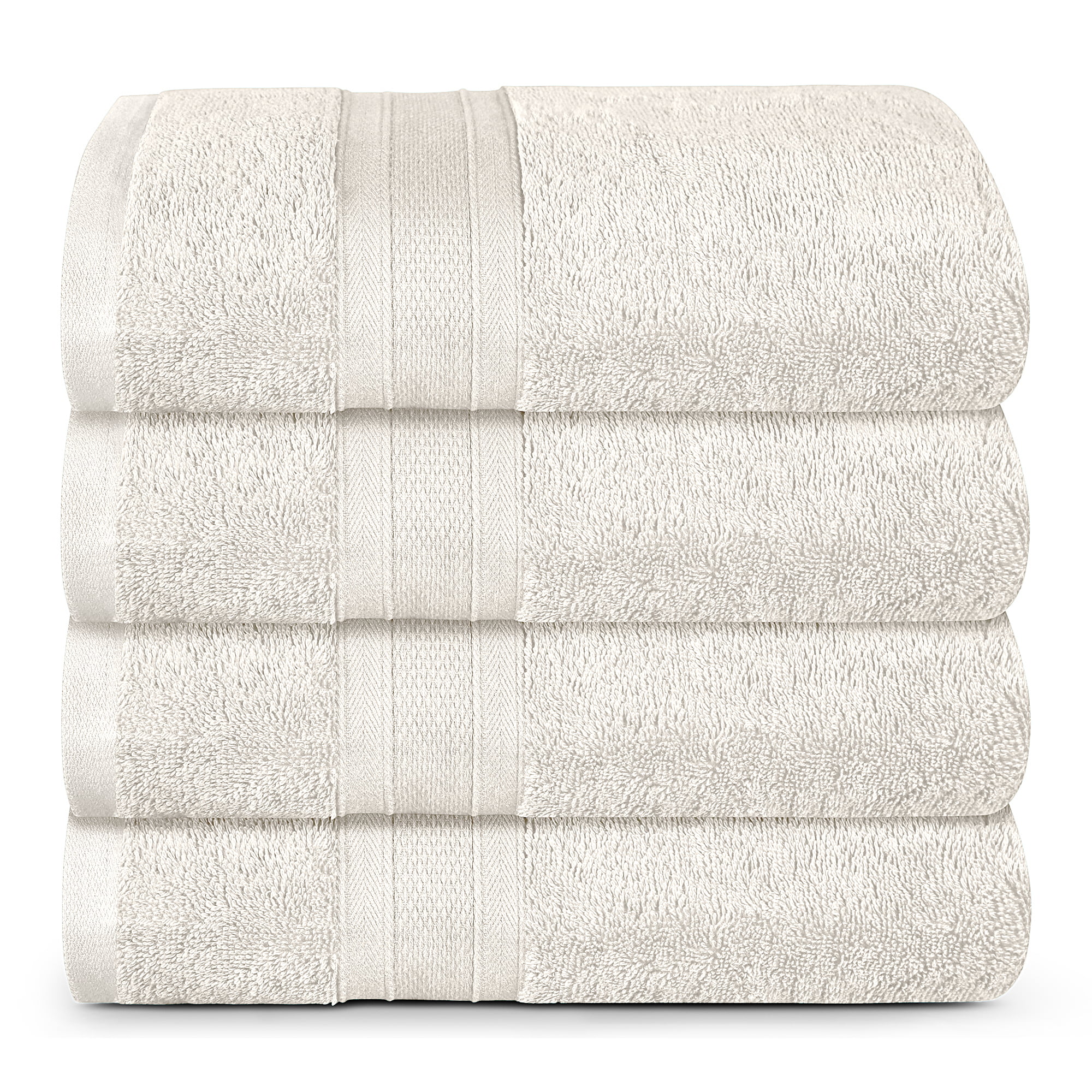 Details about   Textured Bath Towel Set 6 pc White Borders Plush Combed Cotton Towels 3 Colors 