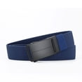 thumbnail image 2 of Adjustable Tactical Nylon Web Belt for Men, Auto Slide Metal Buckle Lightweight Canvas Strap Outdoor Hiking Daily Casual Belt Blue-A, 2 of 7