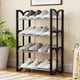 thumbnail image 5 of Zapatero para armario, zapatero, organizador de almacenamiento con 4 niveles, estantes de metal para dormitorio, armario, entrada, dormitorio, zapatero, 5 of 9