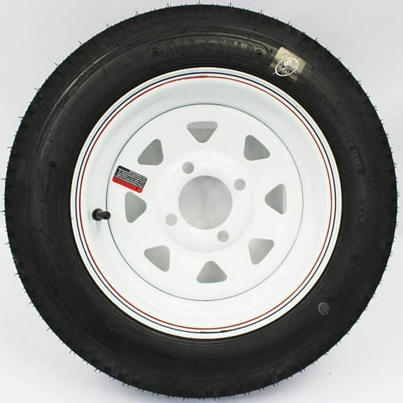12" x 4" 4-4" Bolt Circle White Spoke Trailer Wheel