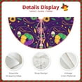 thumbnail image 3 of Rateoe Mardi Gras and Donuts Pattern Christmas Tree Skirt with Ties , Christmas Tree Decorations, Farmhouse Christmas Decor Xmas Holiday Decorations-48", 3 of 6