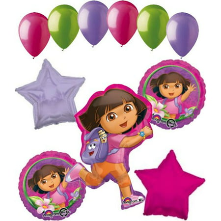 11 pc Dora the Explorer Adventure Balloon Bouquet Happy Birthday Nickelodeon