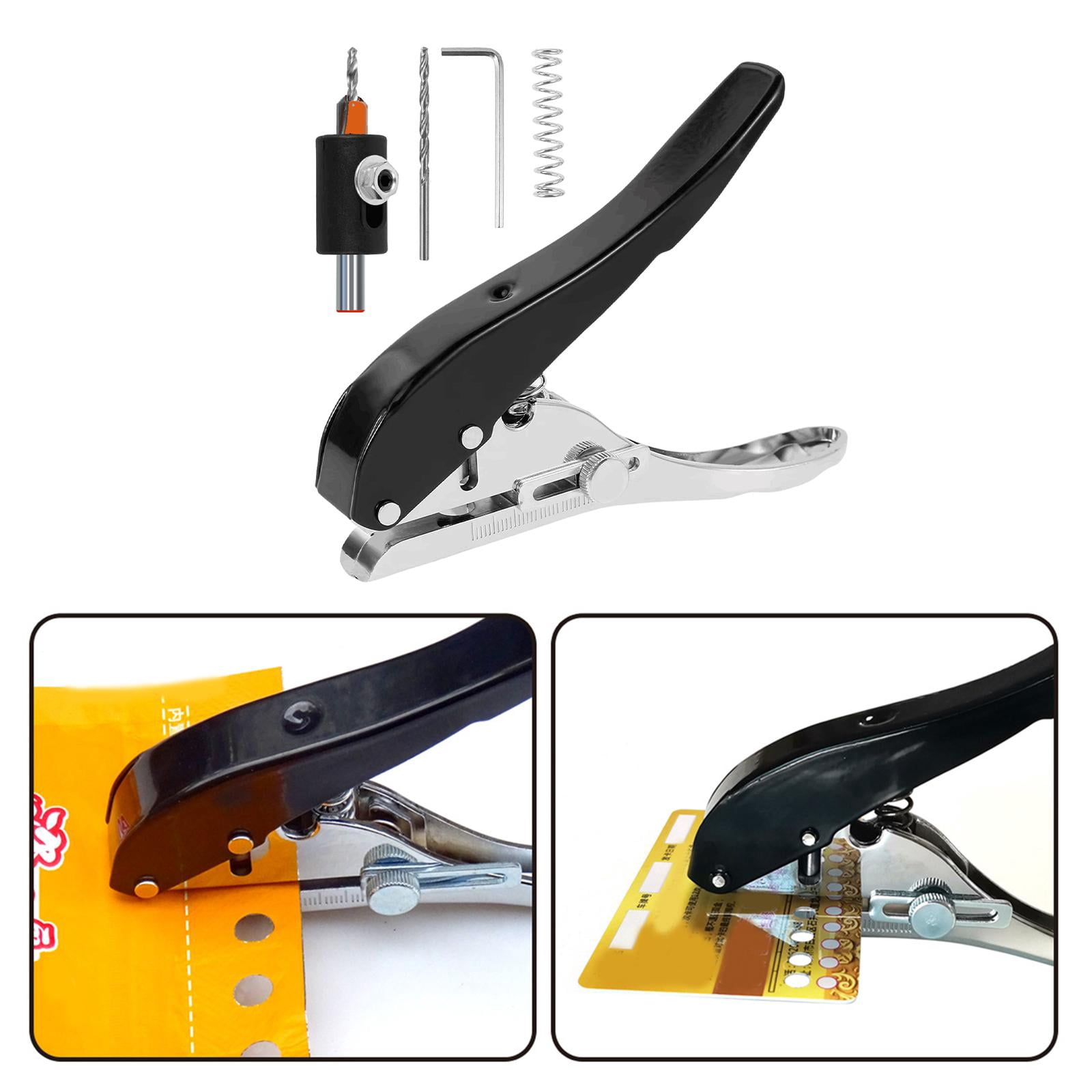 Milageto Manual Edge Band Punch Pliers Paper Punch Multifunctional Practical Durable Hand Black 10mm