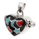 thumbnail image 1 of Collar con colgante de urna de recuerdo con esmalte abierto para cremación y corazón esmaltado. Negro, 1 of 9