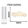 thumbnail image 2 of Unfinished Wood Vintage Pickup Truck Shape - Vehicle Truck Craft - up to 36'' DIY 2'' / 1/8'', 2 of 4