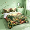 thumbnail image 2 of meiyoeat Desert Botanical Cactus 7 Pieces Full Size Bedding Sets For Kids,Rustic Western Cowgirl Farmhouse Full Size Bed in a Bag For Girls,Reversible, 2 of 7