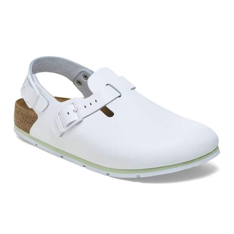 Birkenstock Tokio Pro White Leather Clog Sandal – Unisex