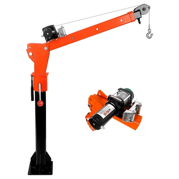 Tanfengu12V DC Truck Mounted Crane, 1100 lbs Capacity with 47.24"-66.93" Adjustable Boom for Vehicle & Engine Hoisting
