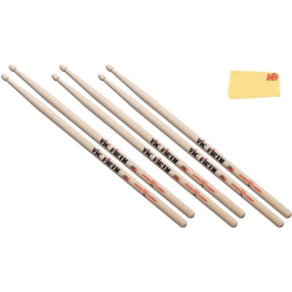 Baquetas Vic Firth 7A American Classic, 3 pares, con tela