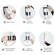 Auto Soap Dispenser with Drip Tray- White - Touch Free - Electronic - Automatic Sensor Soap Dispenser – Liquid or Spray - Wall Mount - Commercial or Residential - 1000 mL/33 oz