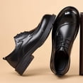 thumbnail image 3 of Men's Cowhide Leather Shoes Casual Thick-Sole Business Shoes, 3 of 6