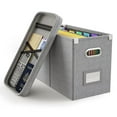 thumbnail image 1 of Caja organizadora de archivos Oterri con tapa para archivos de cartas, color gris, 1 of 7