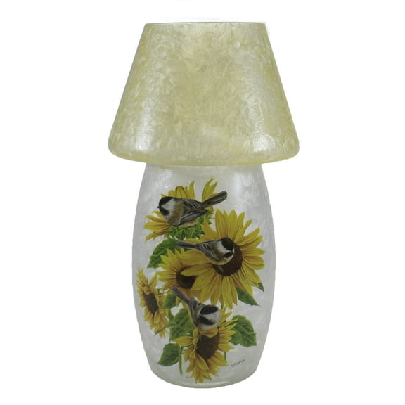Stony Creek Songbird Pre-Lit Vase W/.Shade Glass Flowers Spring Jsb0250 Yellow