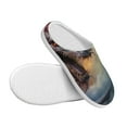 thumbnail image 3 of Fotbe White And Red Storm Dragon Pattern Women's Fuzzy Curly Fur Memory Foam Loafer Slippers Indoor Outdoor Slippers Winter Home Shoes-42/43, 3 of 7