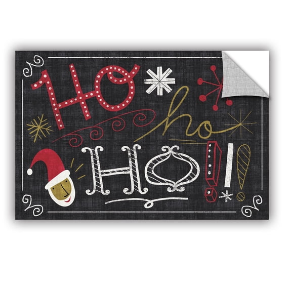ArtWall ArtAppealz Michael Mullan's Quirky Christmas Santa, Removable Wall Art Mural