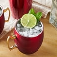 thumbnail image 4 of Twine Moscow Mule Mug for Cocktail Drinks, Dinner Party, Home Bar, 16oz Red, 4 of 6