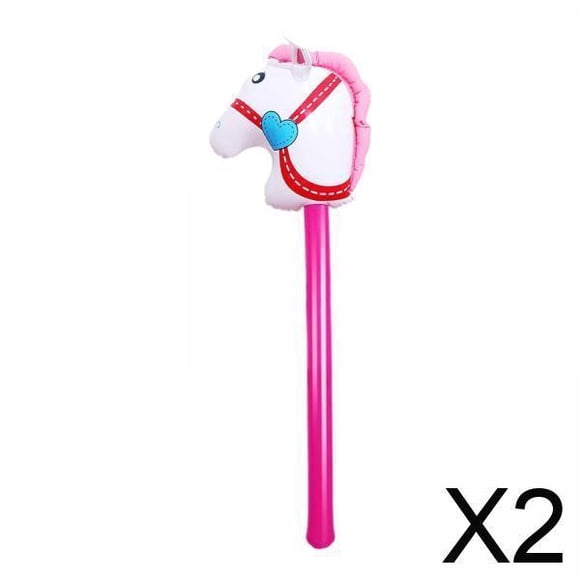 Hobby Horse, inflable divertido palo de cabeza de caballo,Palo de cabeza de caballo encantador decoración de fiesta con globos,Palo de caballo inflable para fiesta favor,Disfraz
