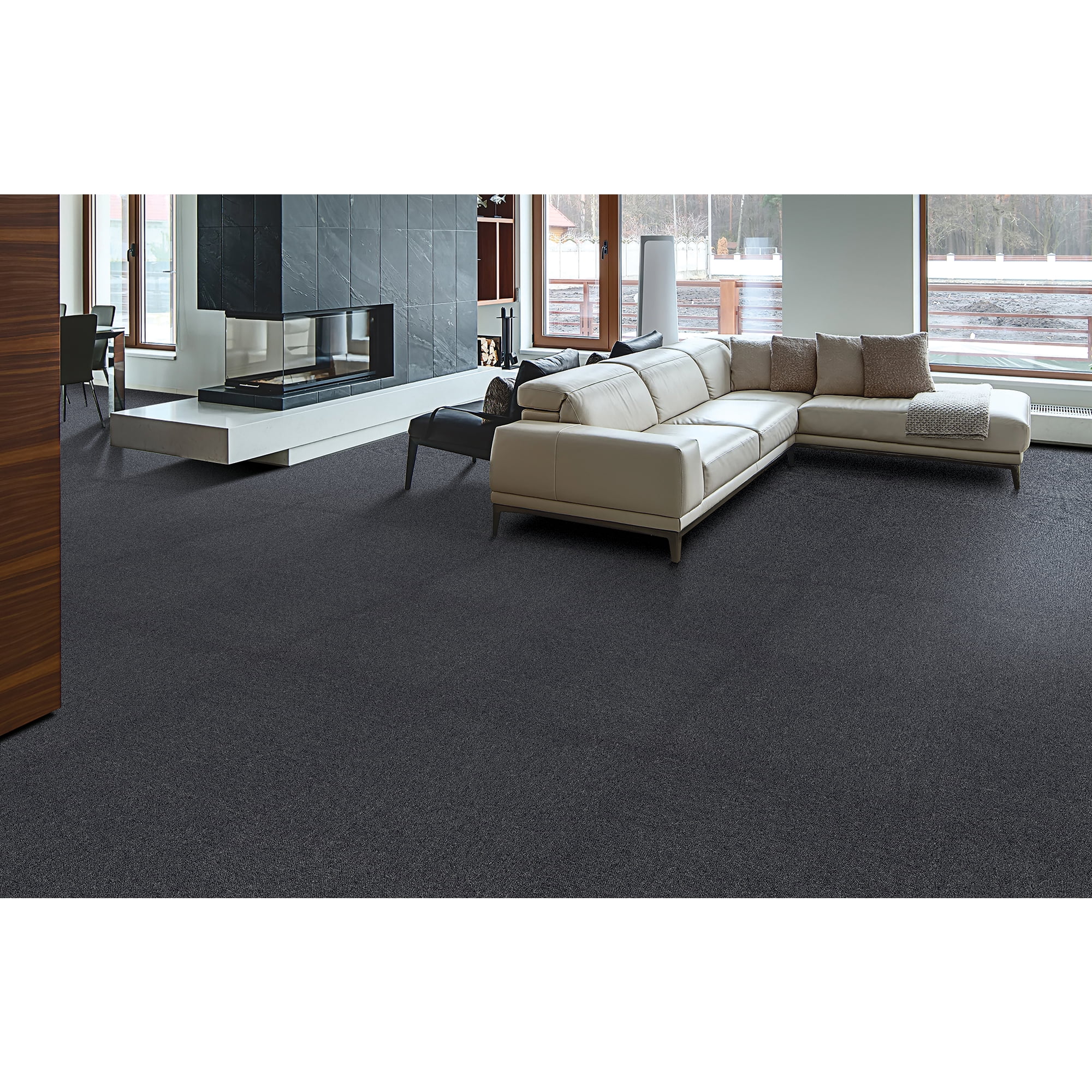 Mohawk Advance 24" x 24" Carpet Tile with Colorstrand® Nylon Fiber in Black (96 sq ft per carton)