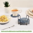 thumbnail image 6 of 6 Pcs Drink Coasters with Holder 3.94in Woven Coasters for Drinks Glass Mapleleaves Coaster Set for Protection Table, 6 of 7