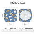 thumbnail image 5 of Zufioo Chicken Family Print Square Chair Cushion Protector, Strap-on Cushion Cover Suitable for Home, Hotel, Banquet-Six Piece, 5 of 7
