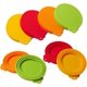 thumbnail image 1 of Tapas de silicona para latas de mascotas MACHAO paquete de 4 talla única amarillo naranja rojo verde, 1 of 5