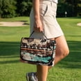 thumbnail image 4 of COEQINE Golf Cart Accessories Seat Covers with 4 Pockets, Foldable Design for Easy Carry Towel Seat Cover Easy to Install for EZGO Yamaha Club Cars, Highland Cow Cowboy American Tribal Cow Print, 4 of 8