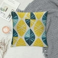 thumbnail image 2 of Awypu Boho Teal Throw Pillow Covers 18x18 Inch Spring Summer Blue Turquoise Pillow Covers Modern Geometric Decorative Pillowcase Square Cushion Cover for Couch Sofa Bedroom Indoor Patio, 2 of 5