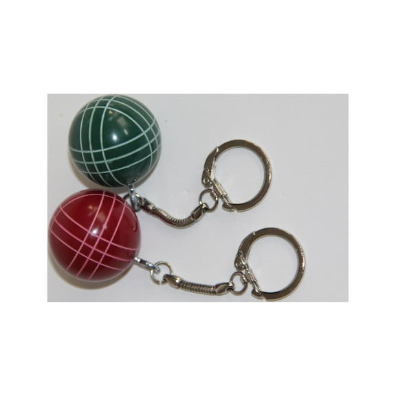 Bocce Ball Keychain - Combo 2 Pack wih 1 red and 1 Green