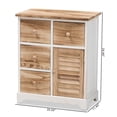 thumbnail image 2 of Baxton Studio Gella Rustique Fini Bois 4 Tiroirs Unité de Stockage, 2 of 10