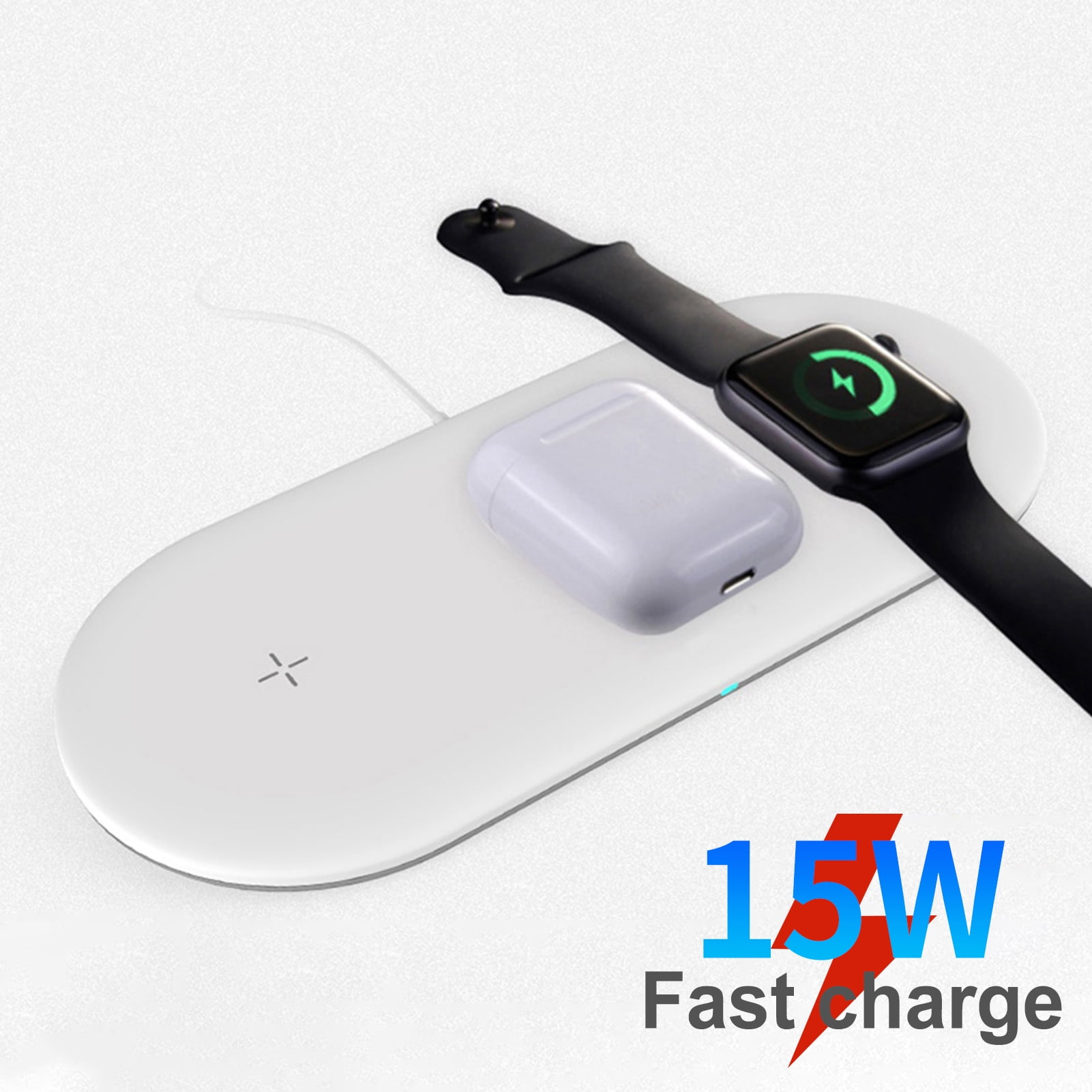 HomeLife 3-in-1 15W Desktop Fast Smart Wireless Charger Adapter for iPhone i-Watch Air Pods