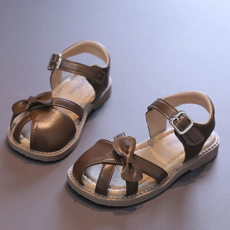 Wancir Girls Sandals Open Toe Summer Flats Dress Sandals shoes Toddler/Little Kid/Big Kid