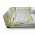 thumbnail image 3 of Tulip Soft Flannel Fleece Blanket, Watercolors Background with Soft Pure Pastel Tone Effects Heralds of Spring Design, Cozy Plush for Indoor and Outdoor Use, 50" x 60", Green Beige, by Ambesonne, 3 of 6