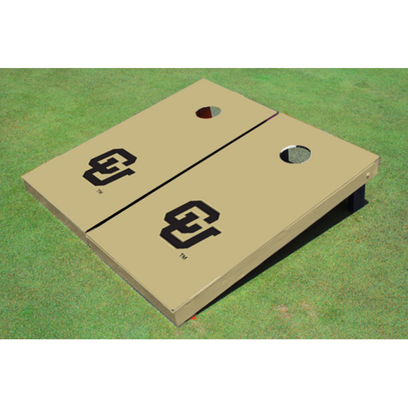 University of Colorado "CU" Gold Matching Solid Cornhole Boards