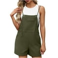 thumbnail image 7 of biudgviw Jumpsuits for Women Adjustable Spaghetti Strap Sleeveless One Piece Rompers Solid Color Bib Shortalls Summer Outfits, 7 of 7