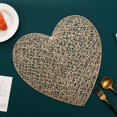 thumbnail image 3 of CNKOO 2Pcs Placemat Heart-Shaped Interwoven Coaster Simple Table Mat, 3 of 12