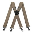 thumbnail image 2 of Lovskoo X Back Clip On Suspenders Mens 4 Point Attachment 1.4 Inch Elastic Solid Color Braces for Trousers Khakis Jeans, 2 of 2