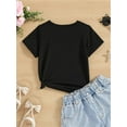 thumbnail image 2 of Adorable camiseta estampada de fresa y lazo para niña: cómoda camiseta informal de poliéster con cuello redondo para primavera/verano, el regalo perfecto para jóvenes amantes del estilo., 2 of 6