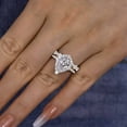 thumbnail image 4 of Kalapi Jewel 1.8 Ct Pear Cut Moissanite Ring for Women - 14K White Gold Plated Engagement Wedding Ring Set with Matching Anniversary Rings - Romantic Jewelry Gift for Bride or Proposal, 4 of 4