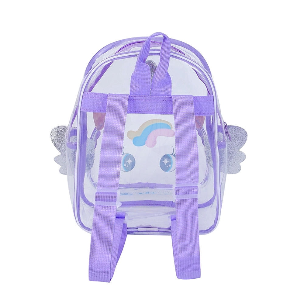 adidas clear backpack purple