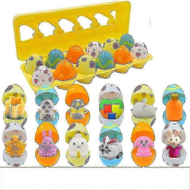 Easter Children\'s Decompression Blind Box Pinch Music Creative Novelty Toy Eggs Radish Rabbit Eggshell Gift