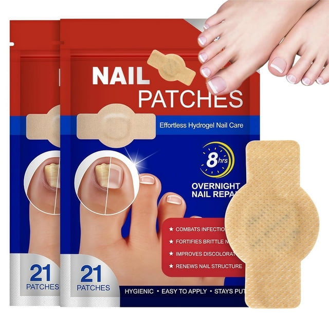 Parches Antihongos para Uñas BFGCKJ para Reparación de Uñas de los Dedos de los Pies, 42 Unidades