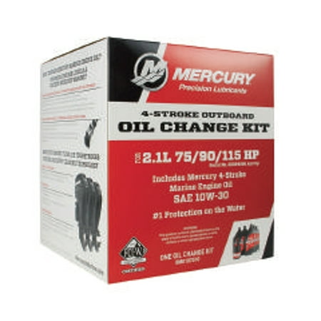Board Kit - OEM Mercury 2.1L 75-90-115 FourStroke Outboard 10W-30 Oil Change Kit 8M0107510
