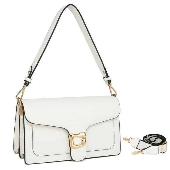 Bolso Travistar de piel sintética para mujer, color blanco
