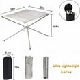 thumbnail image 2 of Brasero portátil grande de 22 pulgadas para exteriores con mesa plegable de malla de acero inoxidable 304, chimenea plegable para exteriores para patio, jardín, fogata, barbacoa al aire libre., 2 of 5