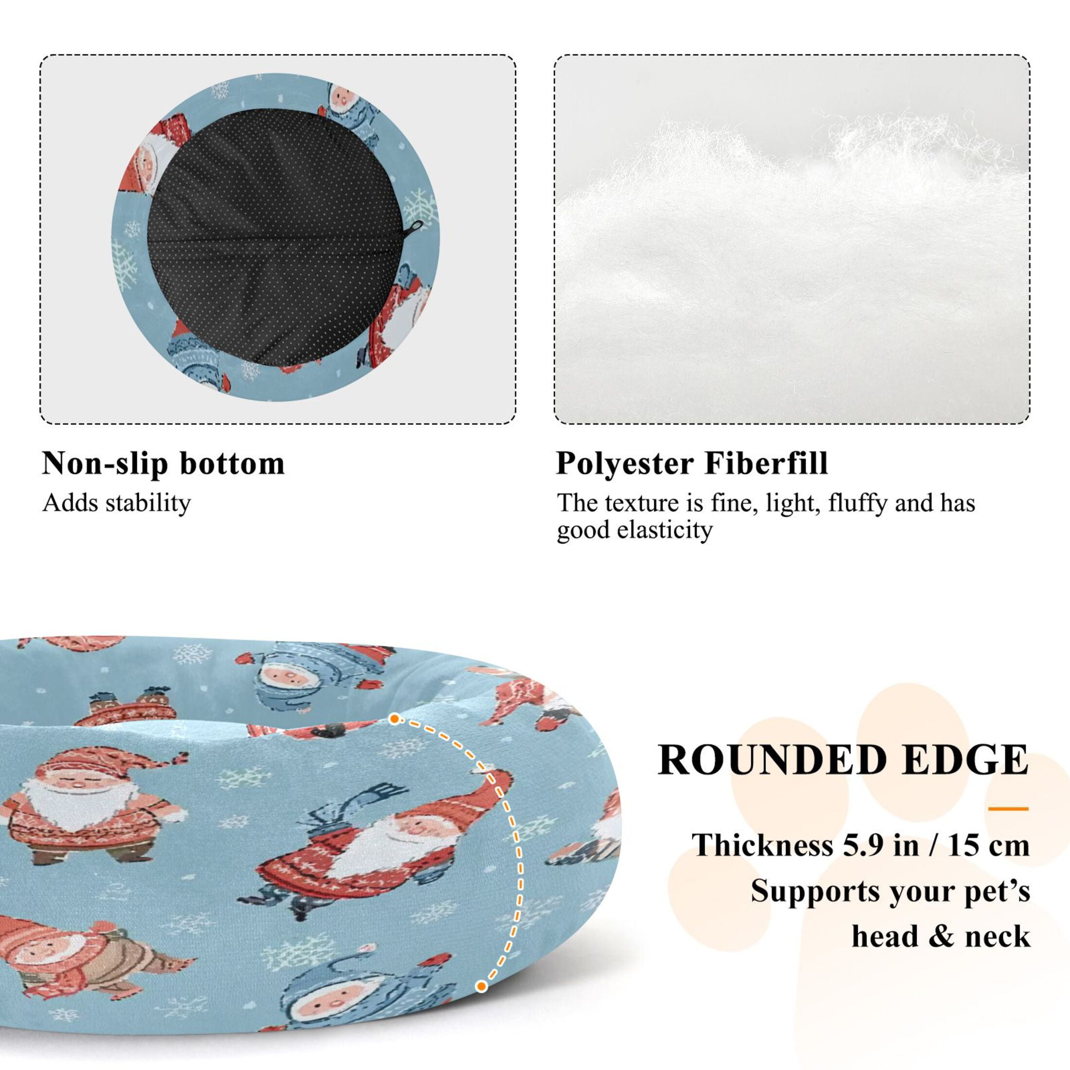 Iauyy Pet Couch Donut Cat Bed for Indoor Cats/Small Dogs Washable & Machine with Non-slip Bottom Calming Cat Furniture, Fantasy-style Hat (XS)